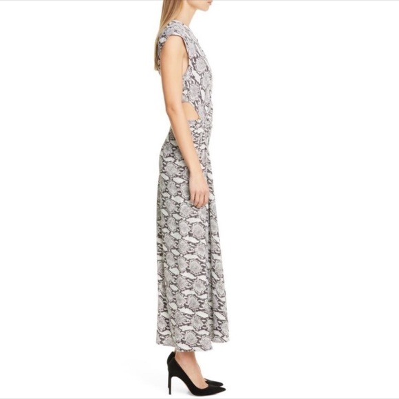 A.L.C. Python print cutout Beale maxi dress Sz 10 - Picture 5 of 5
